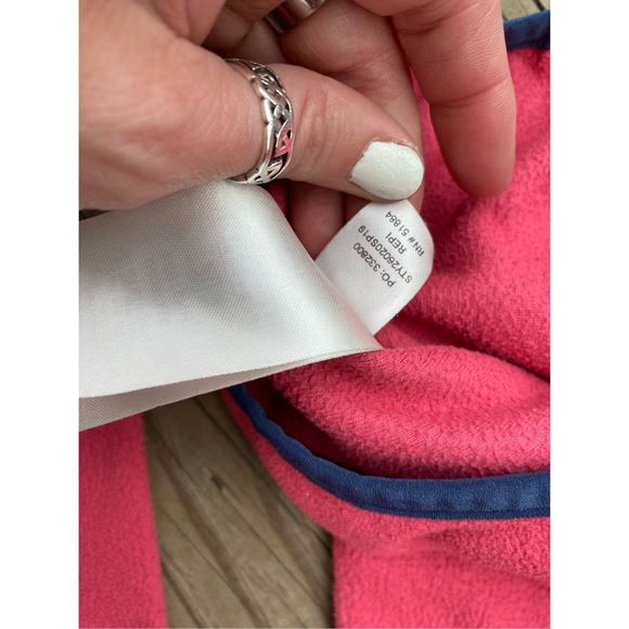 Patagonia Micro D Snap-T Fleece Pink / Blue Trim Pullover Sweatshirt, Size Large - Picture 9 of 16